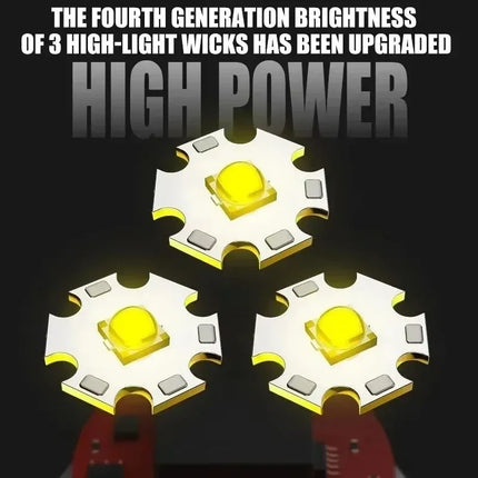 Powerful 3LED Super Bright Flashlight Portable Mini Burst Flash Torch Rechargeable Emergency Spotlight with Pen Clip Flashlight