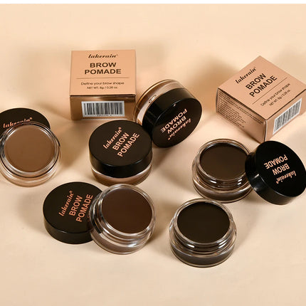 6Color Matte Black Wild Eyebrow Cream 3D Natural Tint Eyebrow Enhancers Gel Wax Waterproof Long Lasting Eye Makeup Cosmetic Tool