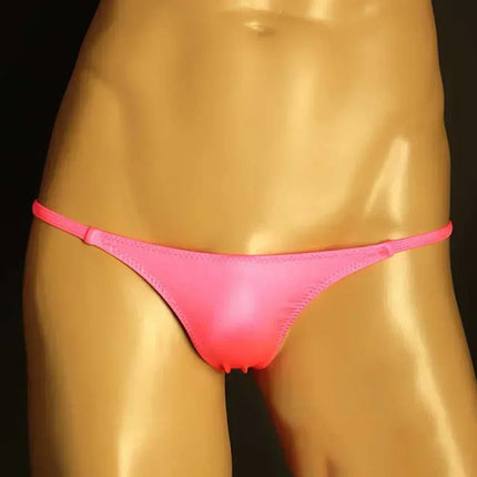 Men Sexy Underwear Silky Low Rise Thongs Breathable Pouch Panties  Underpants Bikini Lingerie Comfortable