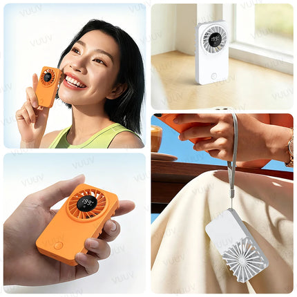 VUUV Small Fan Refrigeration Air Conditioner Portable Silent High-speed High Wind Power USB Charging Fan Handheld