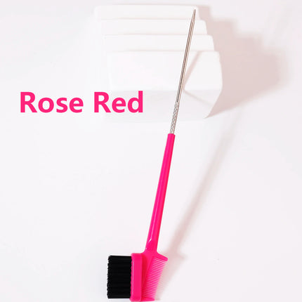 Double sided hair edge brush professional salon hair styling anti-static hair comb mouse tail comb Special for real hair wigs