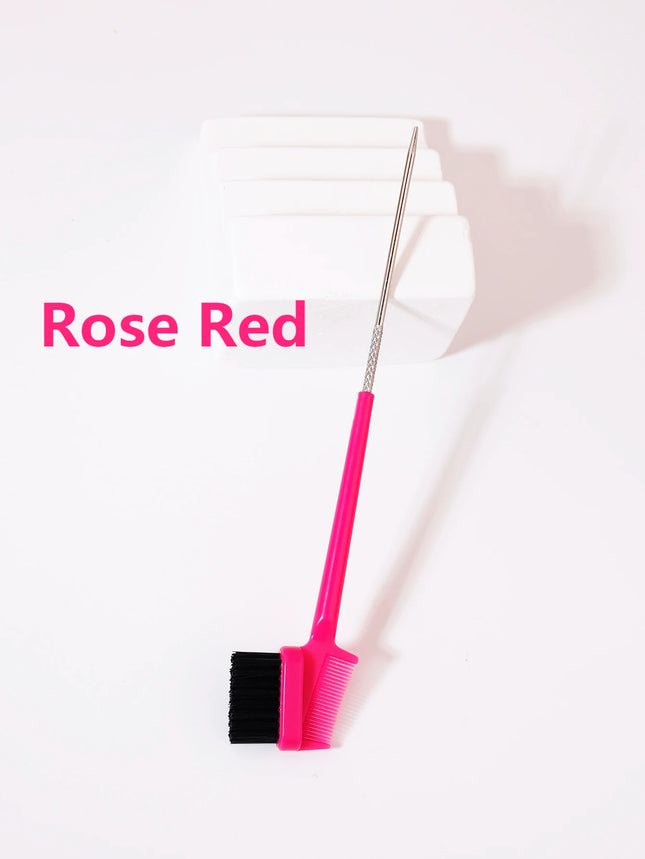 Double sided hair edge brush professional salon hair styling anti-static hair comb mouse tail comb Special for real hair wigs