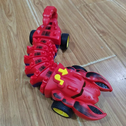 Electric Mechanical Shark Fighting Bone Car Children's Music Light Twisting Crawling Scorpion Crocodile Boy Puzzle Toy