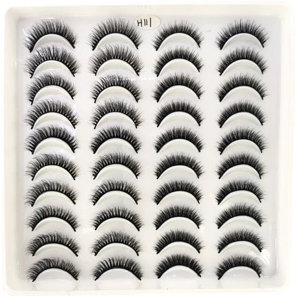 2023 New 20 pairs natural long 3D mink false eyelashes fake lashes makeup kit Mink Lashes extension eye lashes short eyelashes