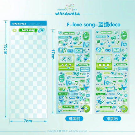 SCRAPBOOK Music Decorative STICKER Korean DIY Phone Luggage Motorcycle Laptop Flakes Idol Card Deco Sticker