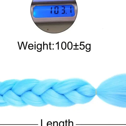 24 inch 100 gram 1 piece per package synthetic braid high quality synthetic braiding crocheting hair