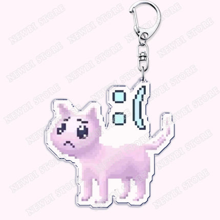 Video Game Ame Chan Keychains for Women Accessories Needy Streamer Emoji Cat Overload Girl Overdose Keyring Fans Friends Gifts
