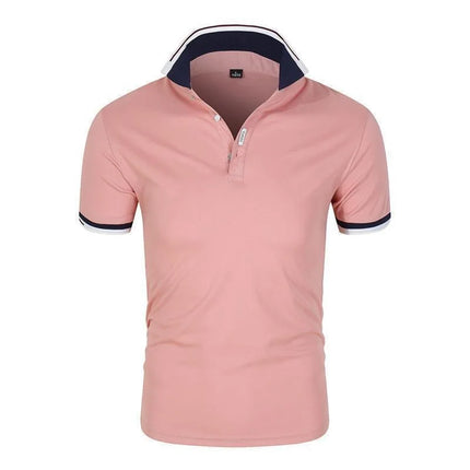 Men's Solid Color Polo Shirt 2026 Summer Casual Breathable Short Sleeve T-Shirt Youth High Quality Bussiness Slim Tees