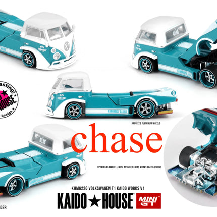 Kaido House + MINIGT Nissan Skyline GT-R (R34) Kaido Star Racing V1 Volkswagen T1 KAIDO WORKS V1 Alloy Car Model