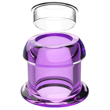 Transparent Hollow Anal Plug Set with Lids Leak-Proof Design Discreet Wear Anal Dilator Kit for Exploration Sex Toys