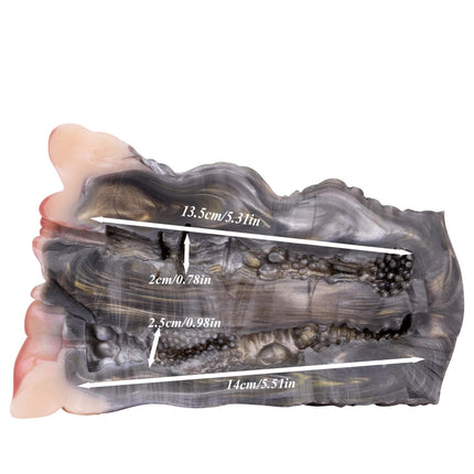 GEEBA Dual Hole Animal Pussy Man Penis Stroker Fantasy Silicone Male Masturbator Realistic Vagina Pocket Onahole Adult Sex Toys