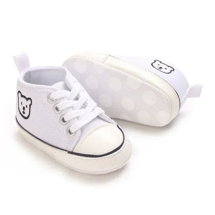 Baby Canvas Classic Sports Shoes Newborn Boys and Girls Printed Star First Walkers Shoes Infant Anti slip Baby Shoes