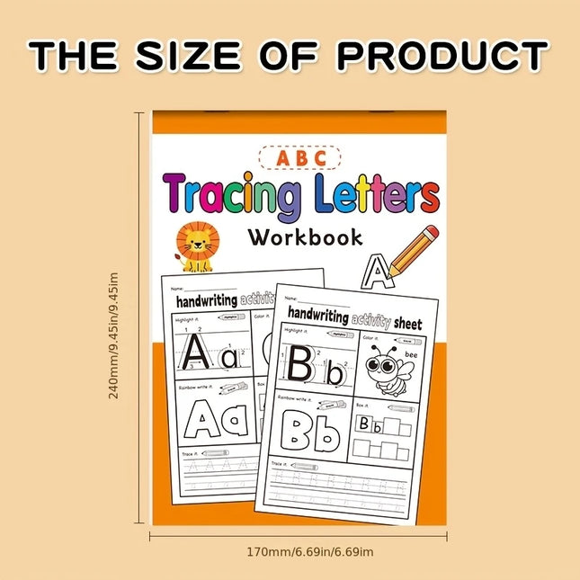 Fun Activity Copybook English Letter Handwriting Exercise Book Children's Containing Fun Illustrations 5 Types Interactive Games