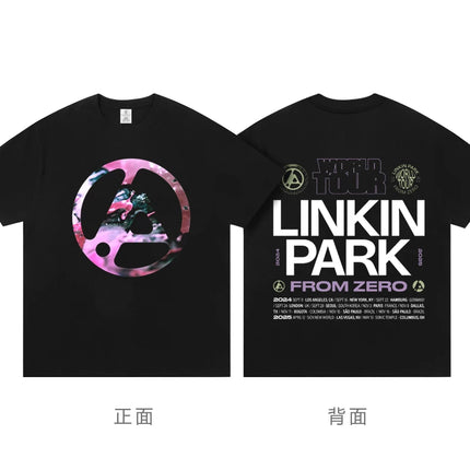 Linkin Park From Zero New Album Tour Peripheral Rock T-shirt Short Sleeve Clothing Fashion Casual Men's Women's Top Tee