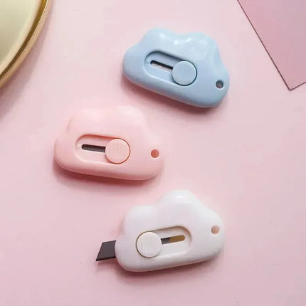 1/2/3/6PCS Cute Rabbit Cloud Color Mini Portable Utility Knife Paper Cutter Cutting Razor Blade Office Stationery Supplies