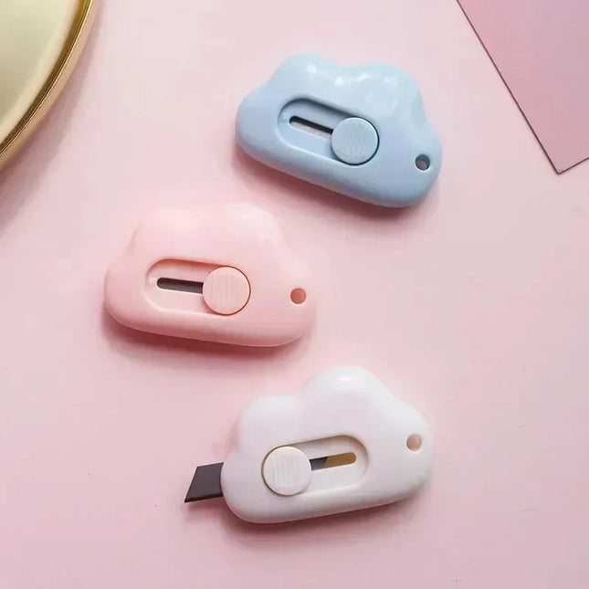 1/2/3/6PCS Cute Rabbit Cloud Color Mini Portable Utility Knife Paper Cutter Cutting Razor Blade Office Stationery Supplies