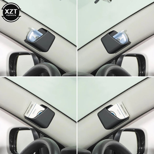 2Pcs Universal Car Sunglasses Phone Organizer Eyeglasses Glasses Holder Organizer Storage Boxes Holders Pocket Auto Accessories