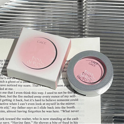 Single Matte Blusher Palette Blush Cream Contour Makeup Face Blusher Natural Cheek Tint Brighten Waterproof Peach Blush Cosmetic