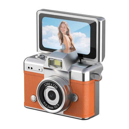 1.47 Inch Screen Thumb Keychain Camera 180° Flip Screen Neck Strap Design Retro CCD Mini Digital Camera Support Memory Card