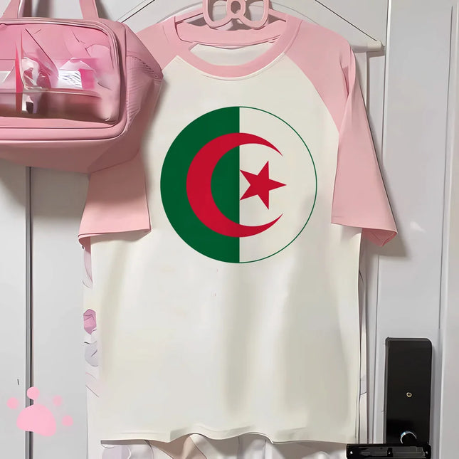 Algeria top women anime modern style t-shirts girl comic 2000s clothes