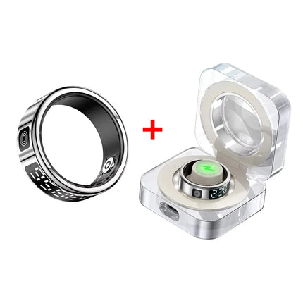Bluetooth Smart Rings Display Screen Anillo for Heart Rate Blood Oxygen Sleep Monitoring Multi Sport Modes Waterproof Women Ring