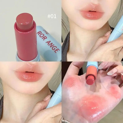 1Pc HERORANGE Blush Lipstick Multi Purpose Stick Hydrating Highlighting Brightening Korean Style Makeup Cosmetic