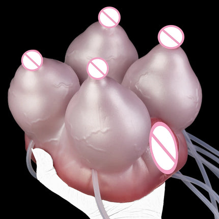 LUUK Silicone Squirting Buffalo Breast Male Masturbator Sex Toys Realistic Vagina Stroker Pocket Pussy Onahole for Men Orgsm