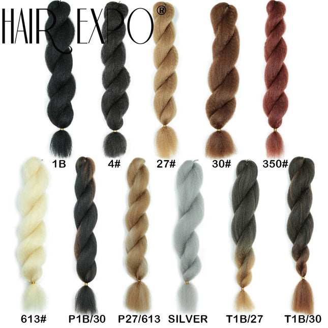 26-inch Vixen Crochet Bulk Hair Synthetic Jumbo Braids Fluffy Yaki Straight Crochet Hair Afro Kinky Curly Braiding Hair Extension