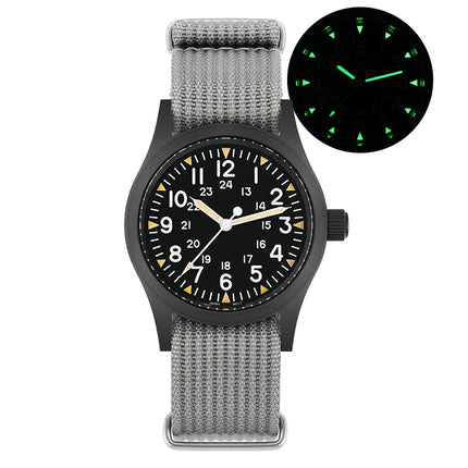 Militado Ml05 Vintage Field Watch VH31 Sweep Second Quartz Movement Sapphire Crystal High Clear AR Coating Luminous 38Mm Watches