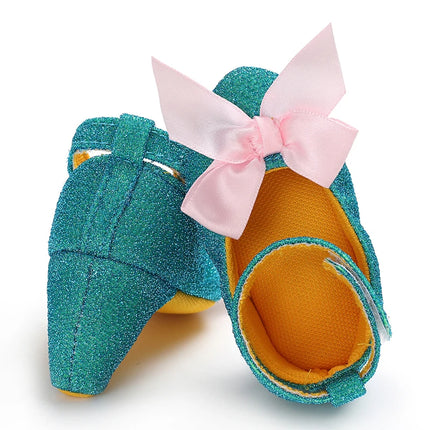 10CM/10.5CM Fashion Infant Newborn Baby Girl High Heels Shoes Princess Bow First Birthday Party Shoes Photo Props Shoes