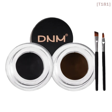 [TE1] 2Pcs Eyebrow Enhancers Makeup Waterproof 3D Natural Eye Brow Pomade Eyebrow Gel Caramel Brown Professional Makeup