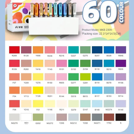 GRASP 120/1 Colors Acrylic Marker Pens Waterproof Pen Soft Brush Nib Student Art for Glass Stone Art School Supplies Stationery