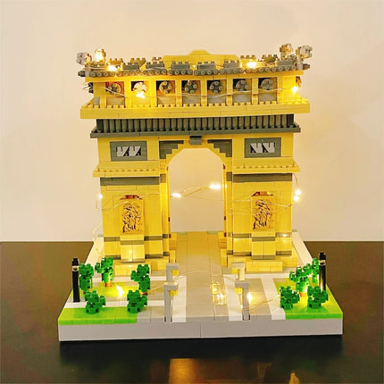 Knew Built Exquisite Paris Eiffel Tower Micro Mini Building Blocks Toys Set: LED Illuminated, Perfect Gift Illuminate Your World