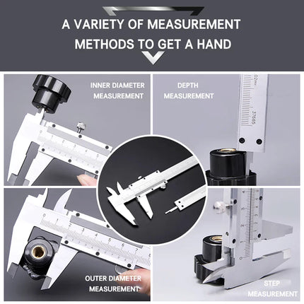 0-150mm Stainless Steel Vernier Caliper Locking Screw Vernier Caliper Stainless Steel by BeBosLook