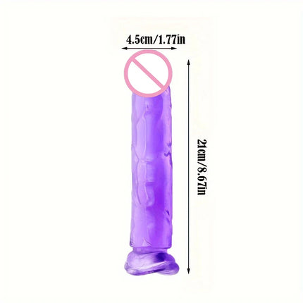 1PCS Unisex Soft Silicone Anal Plug with Strong Suction Cup Hands-Free G Spot Simulation Silicone Dildo for Adult Entertainment