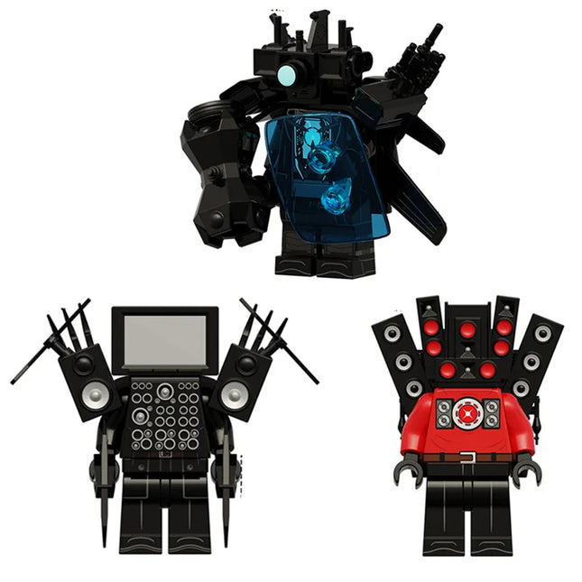 KDL821 KDL822 KDL823 KDL826 Toilet Man TV Man Building Blocks Miniature Ornament Toy Micro Ornament Model Assembly Kit