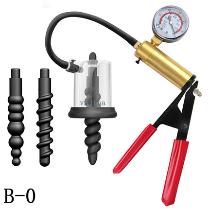 Manual Vacuum Anal Pump Rosebud Pump Sex Toys for Men Women Anal Pump Anus Dilator Prostate Stimulator Butt Plug Anal Plug Set