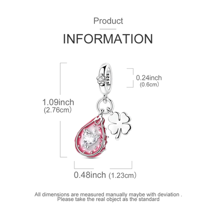 2026 Romantic Pink Color Charms Bead 925 Sterling Silver CZ Zircon Love Heart Pendants Fit Original Bracelet DIY Jewelry Gift