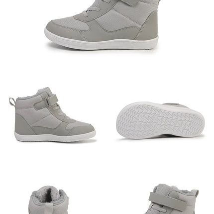 Kids Wide Toe Barefoot Snow Boots | Boys/Girls Winter Minimalist Sneakers | Girls Boys Warm Boot Toddler Little Big Kids