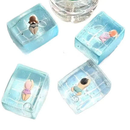 1pc Swimming Pool Squeeze Toys Maltose Stress Relief Slow Rebound Fidget Toy Mochi Squishy Stress Reliever Toys Antistress