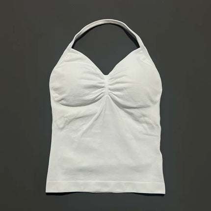 HISTELLO Impact Longline Strappy Top Sports Yoga Vest Women Fitness Tank Top Gym Beautiful Open Back Bra Running Workout Halter