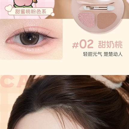 RMT Romantic Beauty Eye Shadow Silkworm Palette - Four Colors Matte Contouring & Brightening Eyeshadow Palette