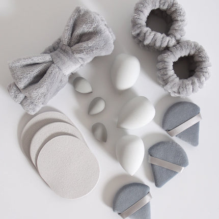15 件套 Cosmetic Puff Makeup Sponge Blender Beauty Egg Foundation Sponges Puff Wash Face Headband Wristband Make up Accessories