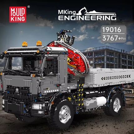 3767Pcs Technical Car Toys The RC Truck-Mounted Crane Transport Vehicle Building Block Brick Set Kids Christmas Gift Boys
