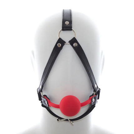 Leather Harness Head Bondage Belt Mouth Gag Balls Adult Games Slave BDSM Restraints Sex Tools For Couples women Erotic Toys