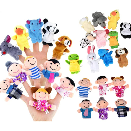10 Pcs Cartoon Hand Doll Finger Puppet Baby Children Story Early Education Soothing Doll Plush Toy