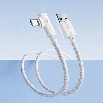 240W Super Flash Charging Data Cable USB To Type C 90° Elbow Data Cable 1M/1.5M/2M/3M Fast Charging For Samsung Huawei iphone