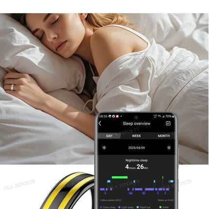 New 6.3mm Thin Smart Ring Health Monitor Smartring Outdoor Waterproof Ring Heart Rate Body Temperature Monitoring Sports rings