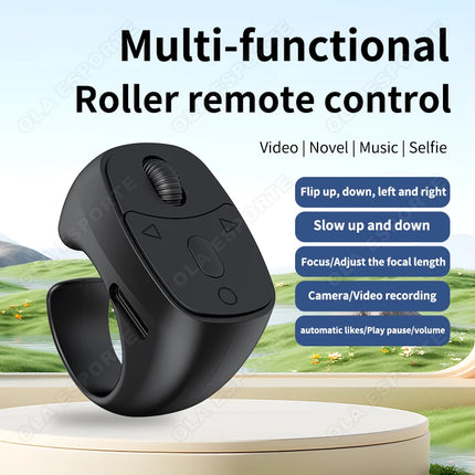 Bluetooth compatible 5.3 fingertip ring remote control finger ring mouse scrolling ring Bluetooth wireless camera selfie button