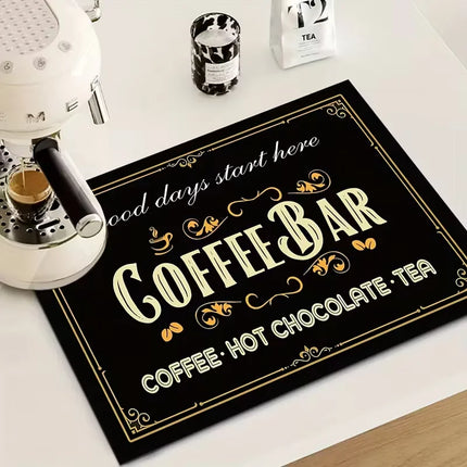 Minimally Styled Coffee Machine Mat and Anti-Slip Kitchen Mat, Kitchen Water and Anti-Slip Mat, Kitchen Dining Mats